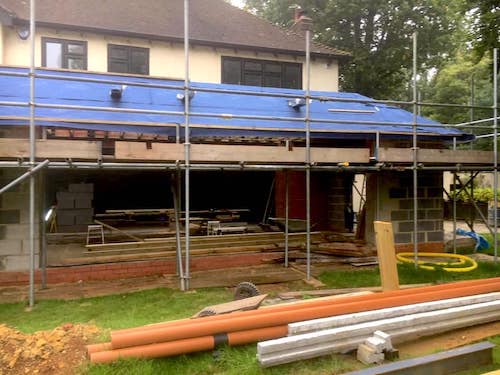 Photo of underfloor heating being laid