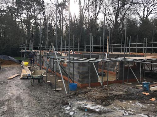 Photo of underfloor heating being laid